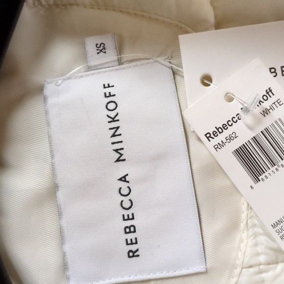 Rebecca Minkoff White Quilted Long Zip Front Vest Size XS - Picture 3 of 12